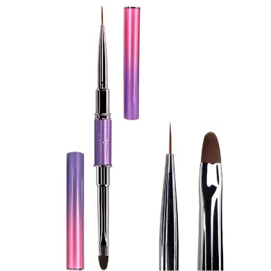 Двосторонній пензлик DNKa' Liner + Gel Brush №0006