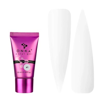 Акриловий гель DNKa' Аcryl Gel (tube) №0001 Glass, 30 мл