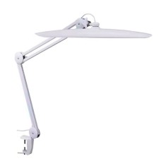 Безтіньова лампа настільна Global Fashion зі струбциною біла