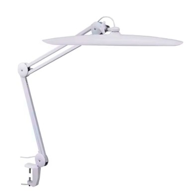 Безтіньова лампа настільна Global Fashion зі струбциною біла