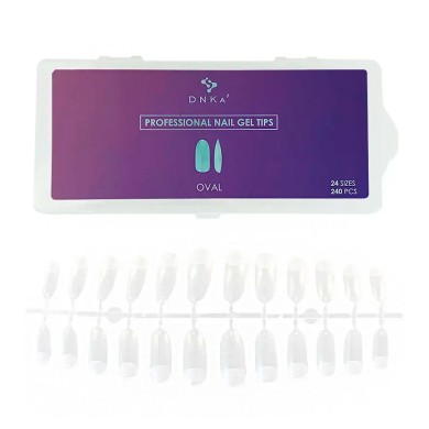 Гелеві типси DNKa' Professional Nail Gel Tips Oval, 240 шт