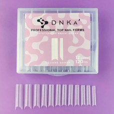 Верхні форми DNKa' Top Nail Forms Square Sharp, 120 шт