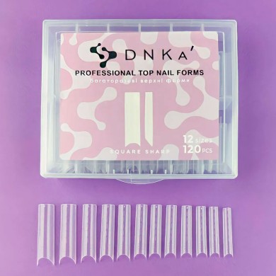 Верхні форми DNKa' Top Nail Forms Square Sharp, 120 шт